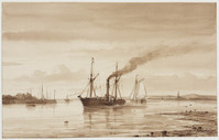 TvB T 308
<br/>
Stoomboot op het Y
<br/>
<em>Kiers, George Lourens (1838-1916)</em>